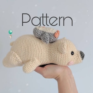 Polar bear amigurumi pattern ENGLISH crochet digital file Belle and Grace HMC