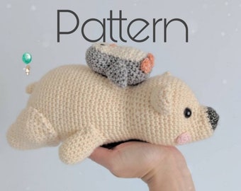 Polar bear amigurumi pattern ENGLISH crochet digital file Belle and Grace HMC