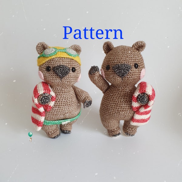 Walter the Wombat Amigurumi Pattern, Crochet Wombat, Crochet Australia, Pdf file, ENGLISH ONLY, Belle and Grace HMC