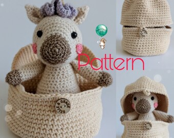 Crochet pattern - Hatching Unicorn - Amigurumi - Easter - Belle and Grace HMC