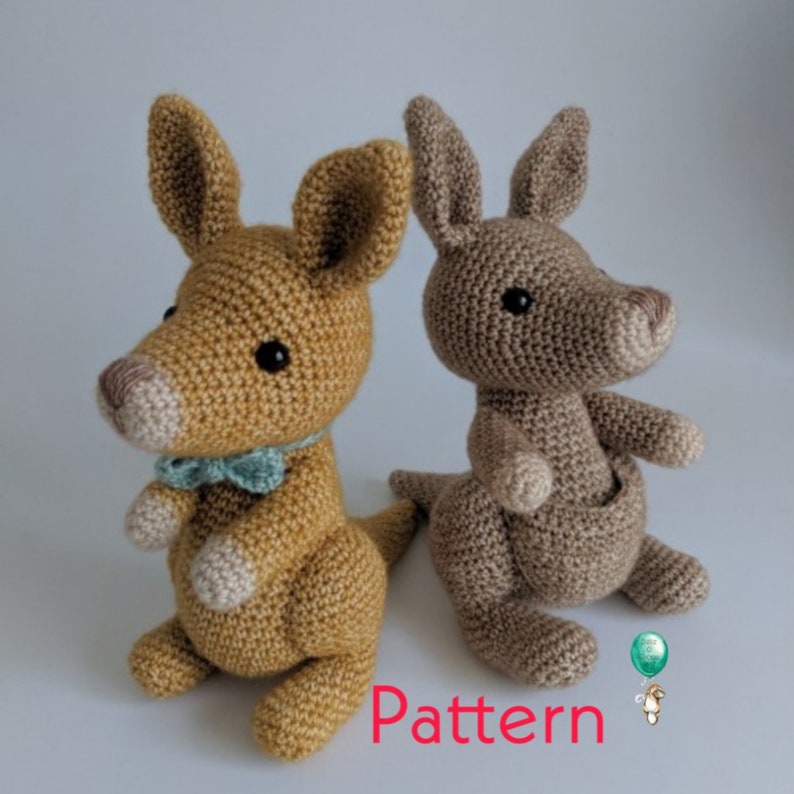 Amigurumi Kangaroo Pattern Joey and Josey Crochet Pattern Etsy Norway