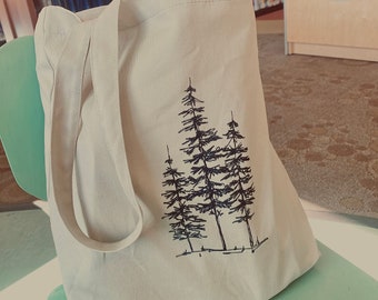 Three Pines | Hand Sketched | Eco Tote Bag