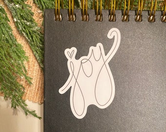 Joy Sticker | Hand-Sketched Inspirational Vinyl Decal