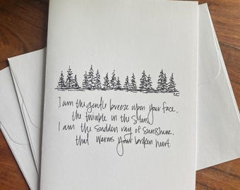 Sympathy Card | Remembrance | Minimalist Tree Design | Memories Quote