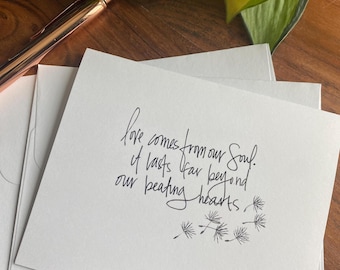 Sympathy Card | Memorial Quote with Dandelion Sketch (5.25" x 4")