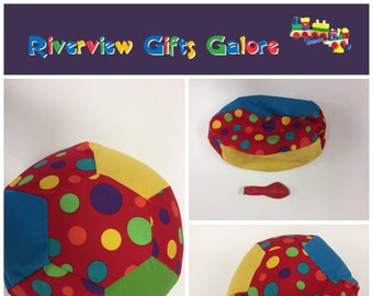 Balloon Ball Cover - Red with Colourful Dots