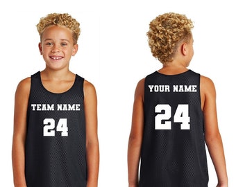 Customized Personalized Basketball Mesh Jersey, Youth Sizes, Custom Name and Number, Jersey Tank Top