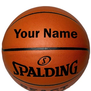 Customized Spalding Basketball with Black Text