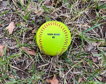 Customized Personalized Softball, Great Custom Softball for Gifts or Display