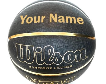 Customized Personalized Wilson NCAA Black and Gold Basketball Size 29.5"