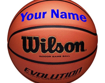 Ballon de basket-ball Wilson Evolution personnalisé pour l'intérieur : 29,5 po. 28,5 po. ou 27,5 po.
