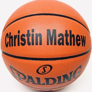 Customized Spalding Basketball with Black Text