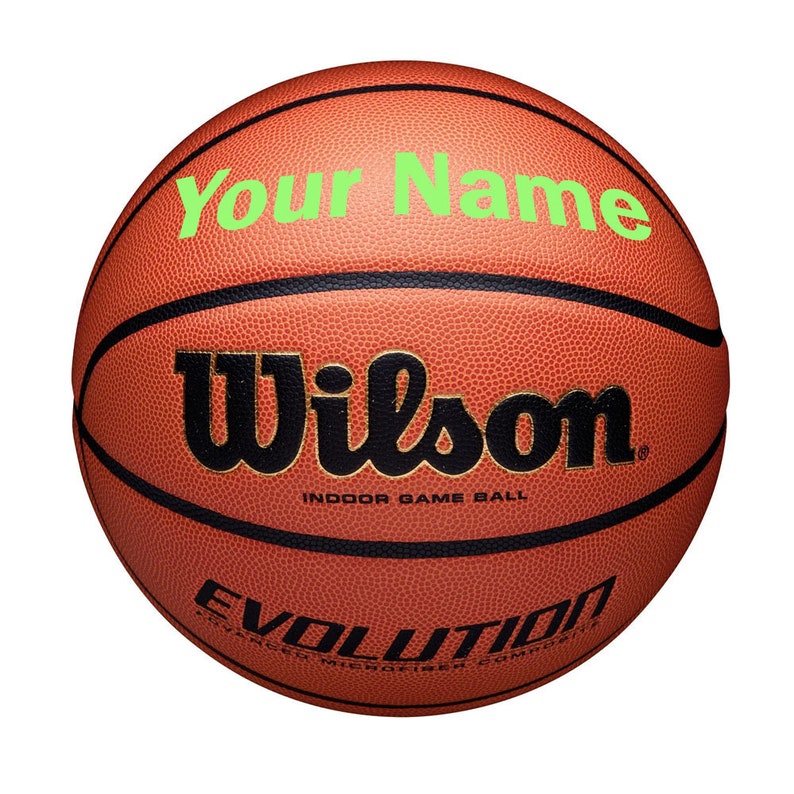 Customized Personalized Wilson Evolution Basketball with Green Text