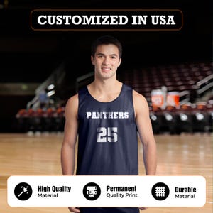 Customized in USA Basketball Jersey Polyster Mesh