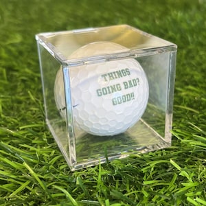Customized Personalized Golf Ball With Display Case, Great Custom Golf Gift