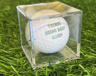 Customized Personalized Golf Ball With Display Case, Great Custom Golf Gift