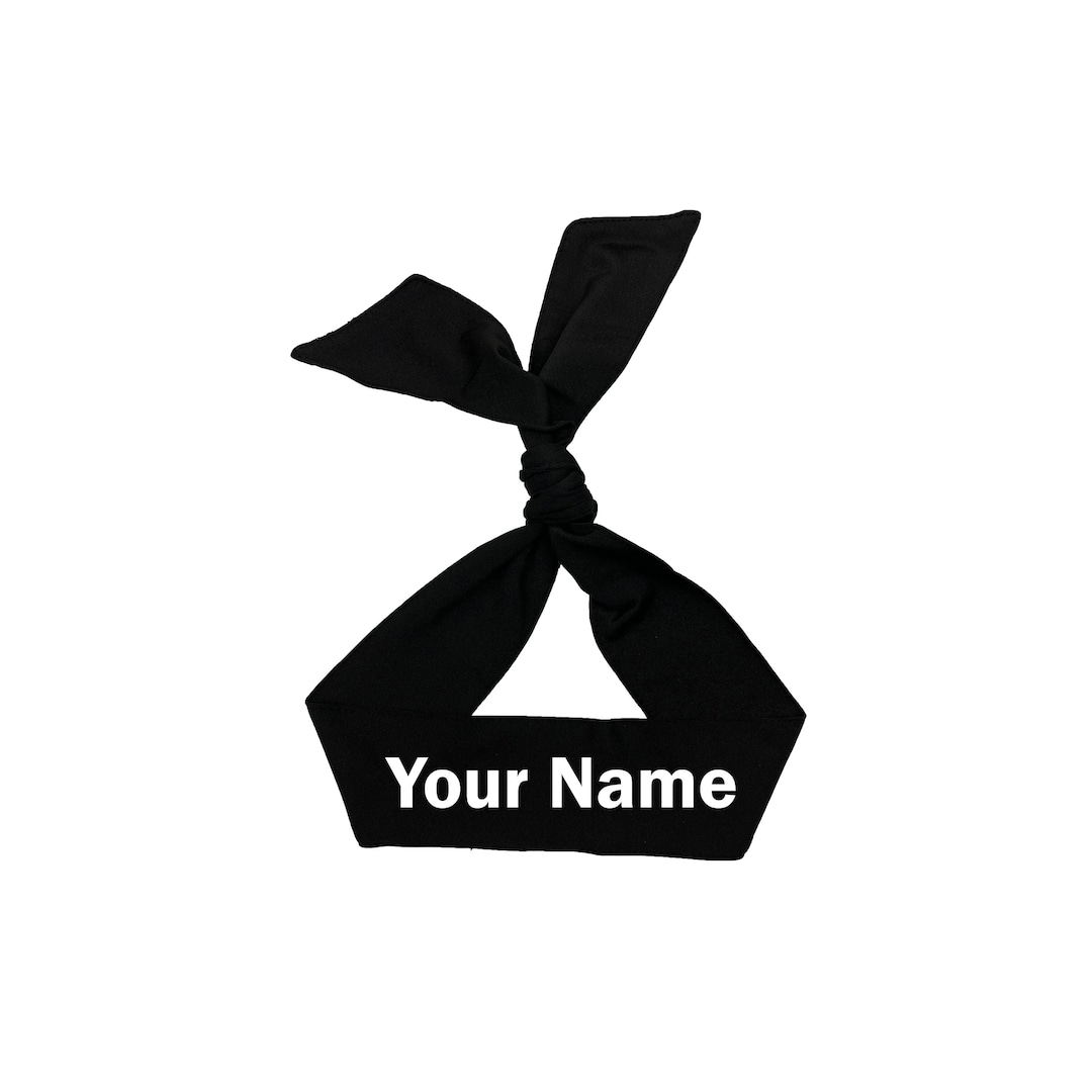 Customized Personalized Sports Tie Headband, Custom Ninja Style Headtie