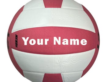 Customized Molten L2 Pink and White Volleyball, Official Size and Weight, Great Custom Volleyball Gift