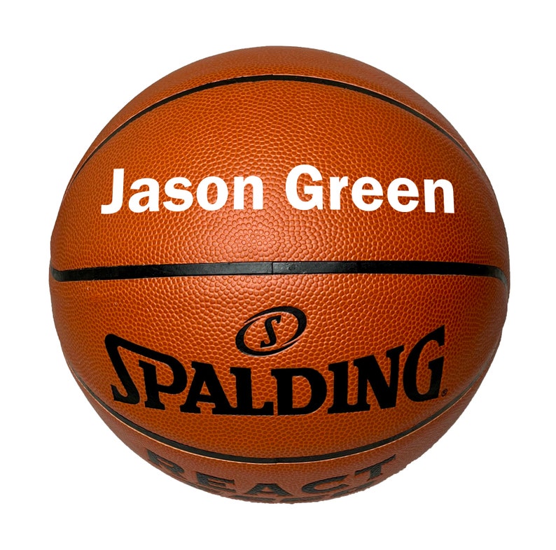 Customized Spalding Basketball with Black Text