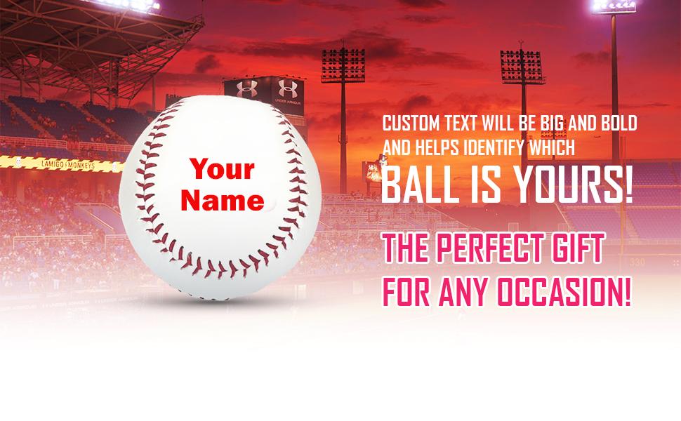 Ballon De Baseball Personnalisé Avec Texte - Cadeau Unique Pour Père, Fils Ou Amateurs De Baseball