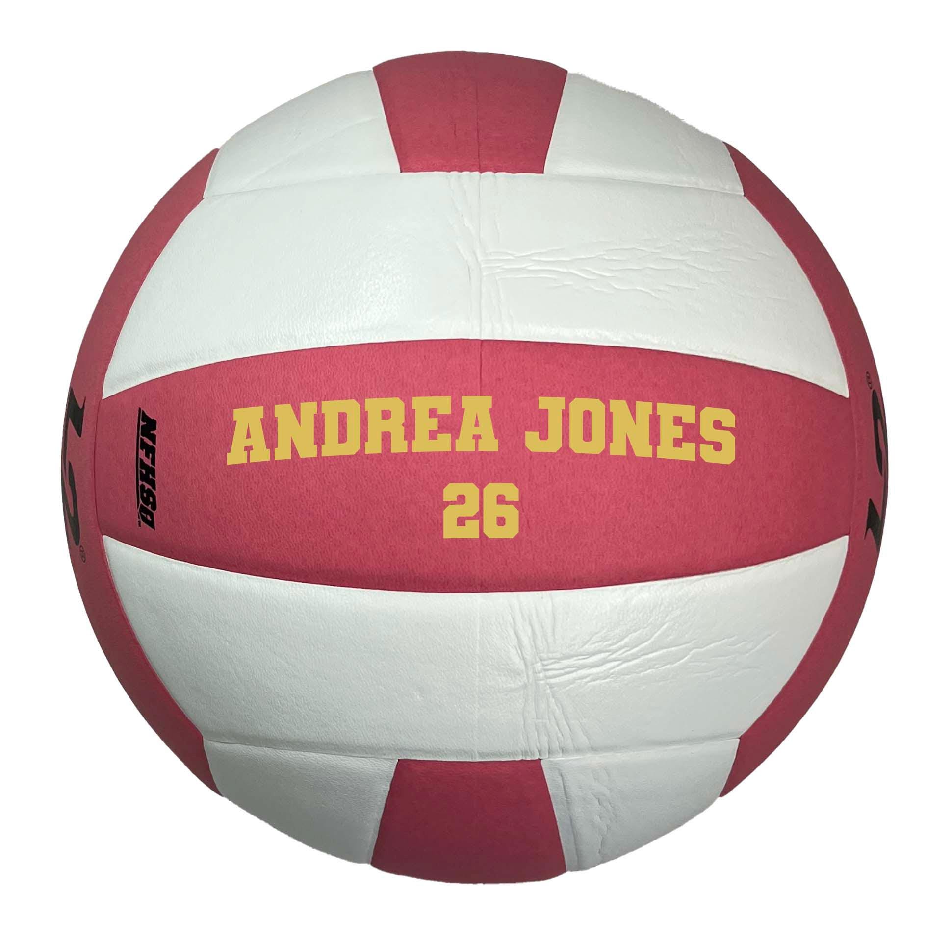 Multen Pink Customized Molten L2 Pink and White Volleyball, Official Size and ...