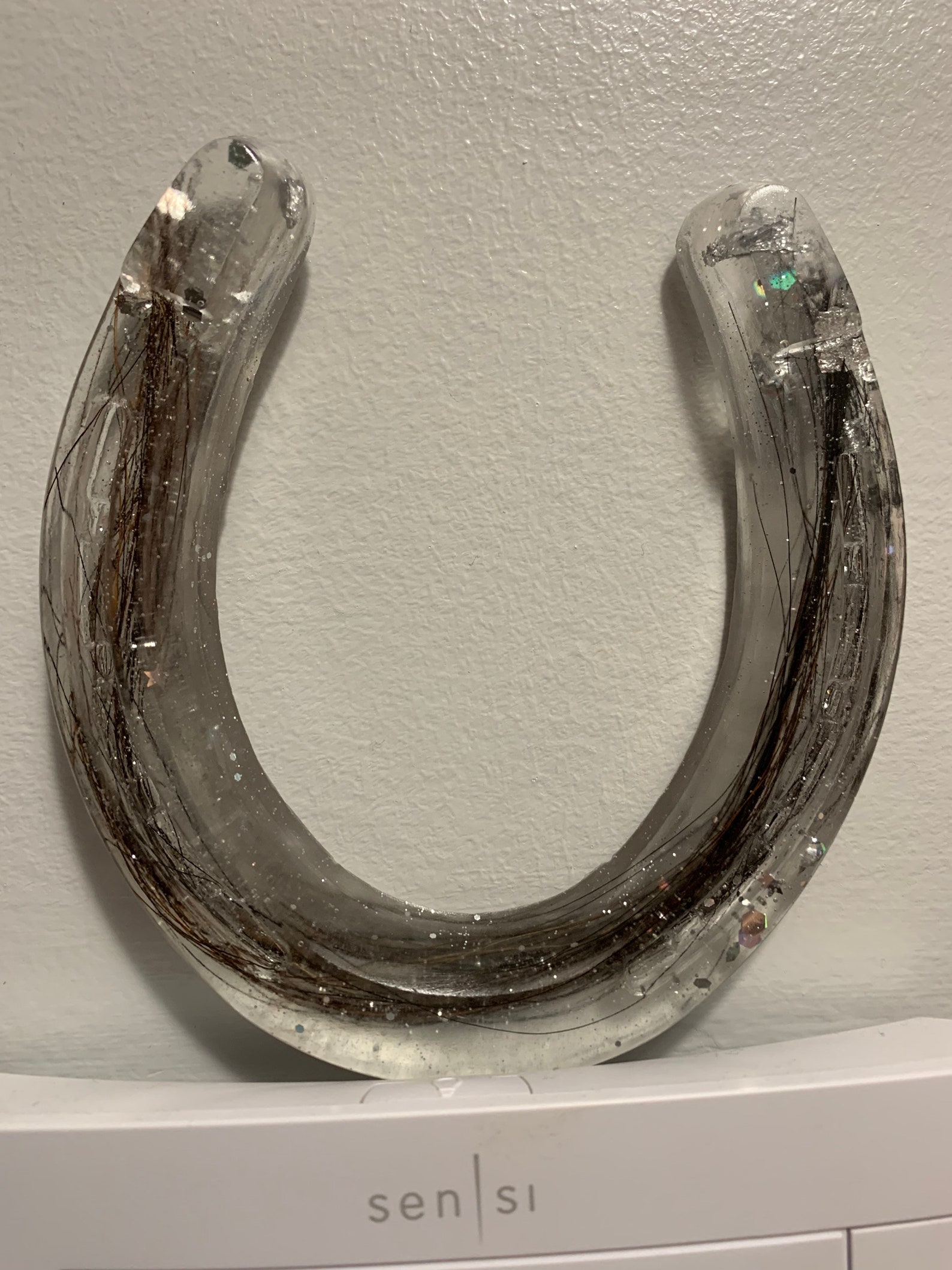 Horse hair keepsake memorial resin horse shoe preserving your Etsy