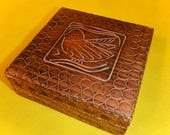 Wood Carved Trinket Box - Bird Design - Made in Poland - 65326