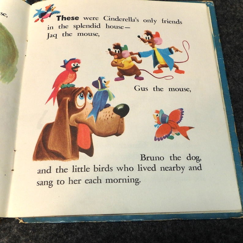 Walt Disney's Cinderella 1950's Story Book Whitman Etsy