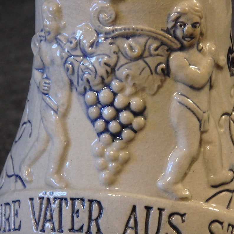 Pottery Stein Den Wein   Water Wine Pitcher  5022 image 4