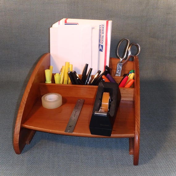 Solid Wood Desk Organizer Wall Hanging Diy Project Etsy