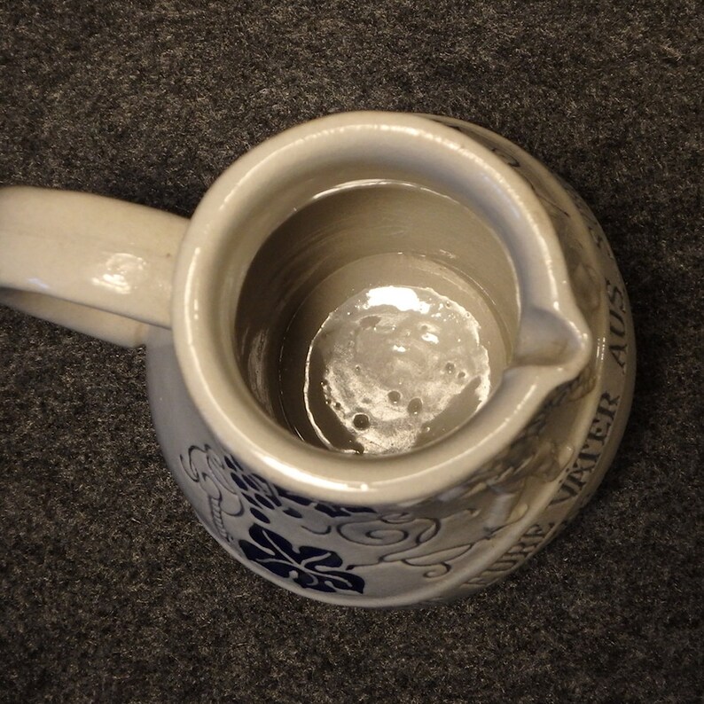 Pottery Stein Den Wein   Water Wine Pitcher  5022 image 5