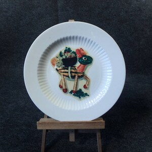 Whimsical Design Donkey Dish -Small Plate - Vegetables and Fruits - Vintage