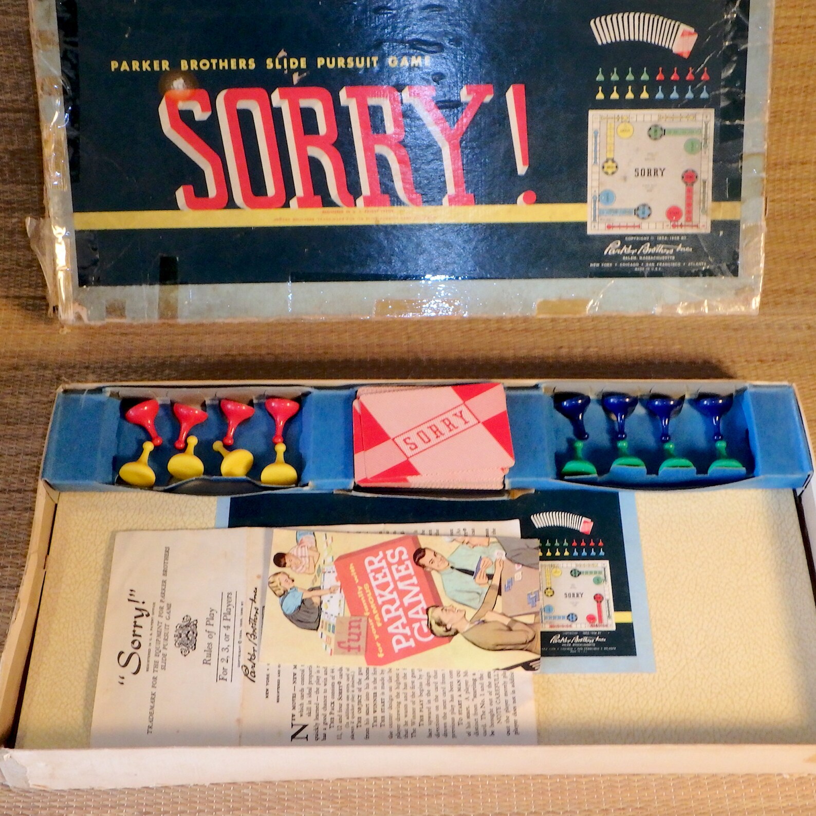 SORRY 1950's Board Game Complete Parker Brothers Etsy