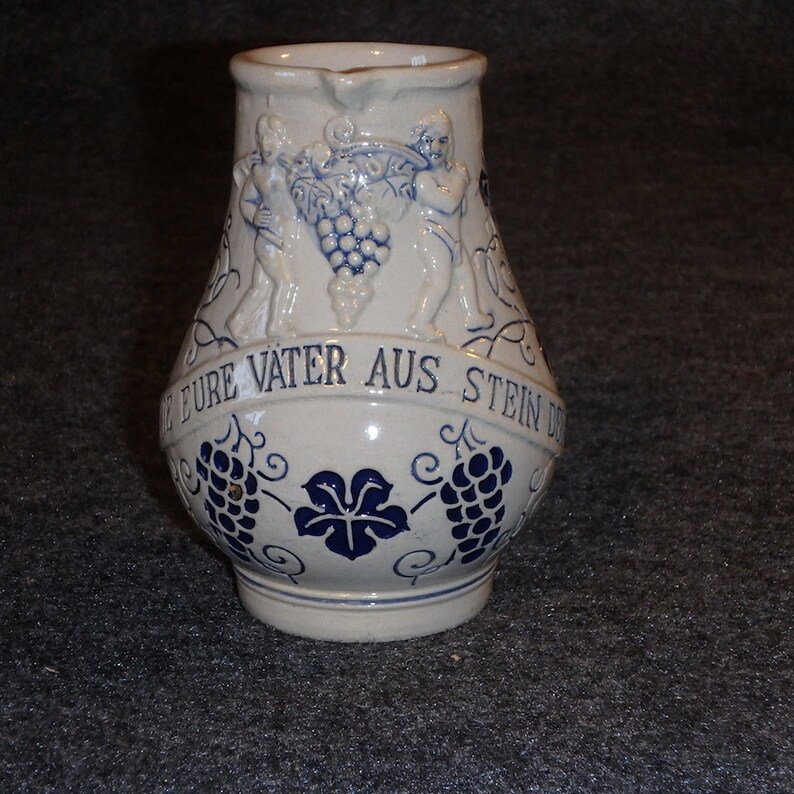 Pottery Stein Den Wein   Water Wine Pitcher  5022 image 2