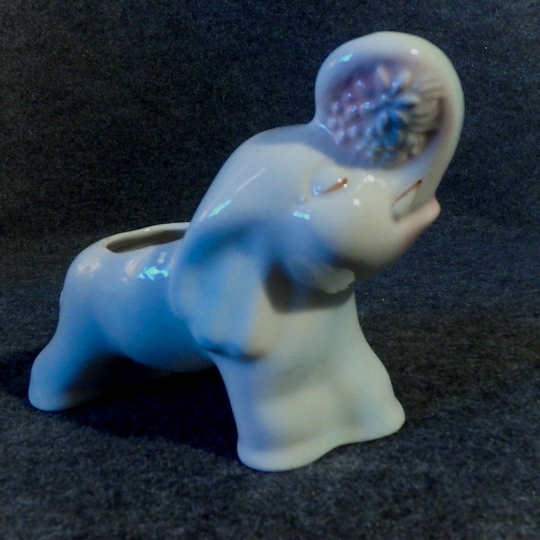 Baby Elephant Planter Vintage Mid Century Decor Etsy