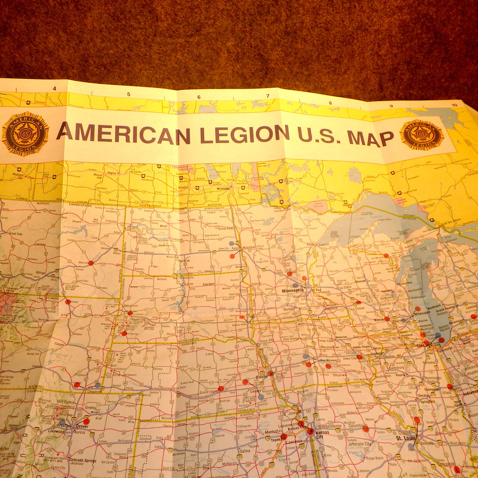 American Legion US Road Map Vintage 1995 Rand McNally Etsy.de