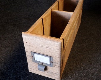 Hardware Store Cabinet Wooden Storage Drawer ~ Brass Handle
