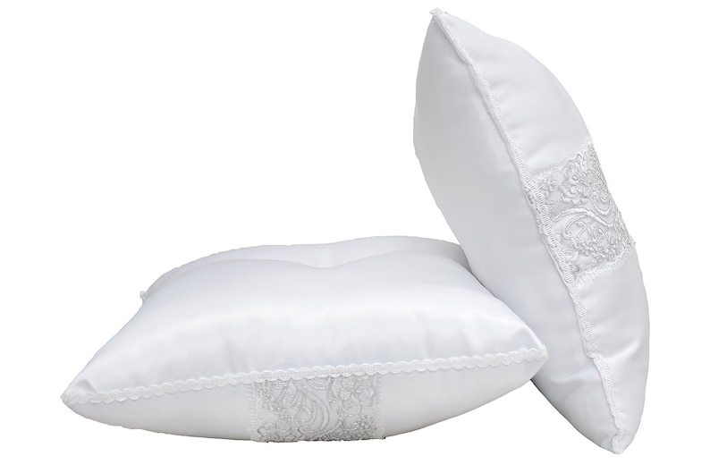 White or Ivory Wedding Kneeling Pillows Set Embroidered Our Etsy