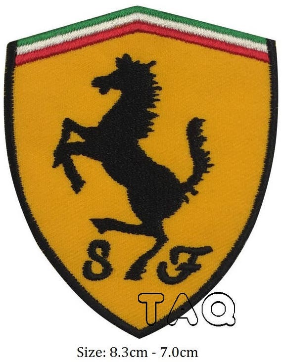 Ferrari Embroidered Iron On Automotive Patch.