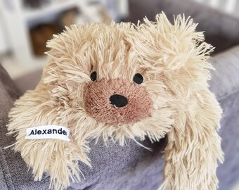 Personalized Baby Bear Lovey - Soft Minky Cuddle Toy - Custom Teddy Comforter - Handmade Baby Gift - Unique Nursery Decor - Infant Safe
