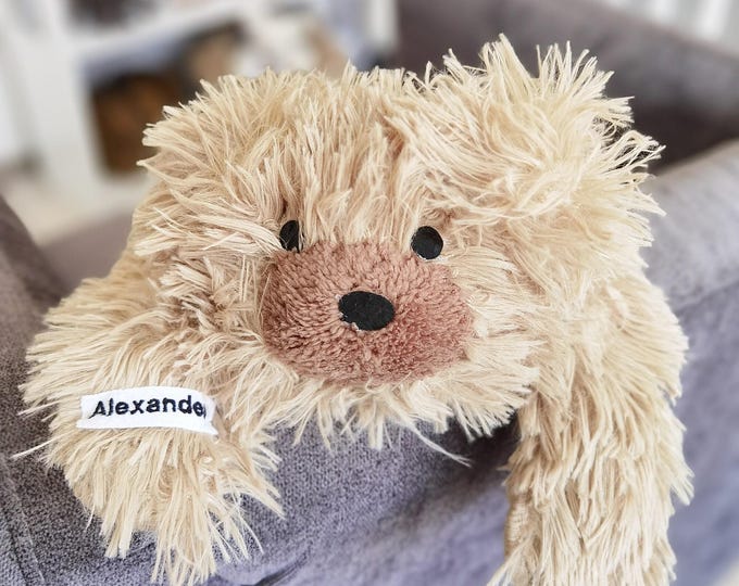 Personalized Baby Bear Lovey - Soft Minky Cuddle Toy - Custom Teddy Comforter - Handmade Baby Gift - Unique Nursery Decor - Infant Safe