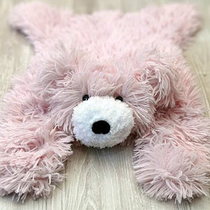 Rosa Bär Lovey Decke - Personalisierte Minky Schmusetuch, Baby Komfort Spielzeug, individuelles Babypartygeschenk