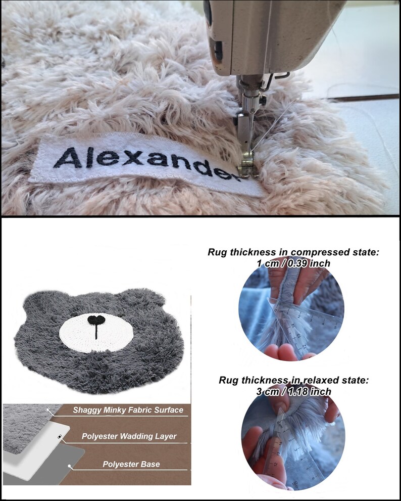 Personalized Highland Cow Nursery Rug Shaggy Minky Farm Animal Play Mat