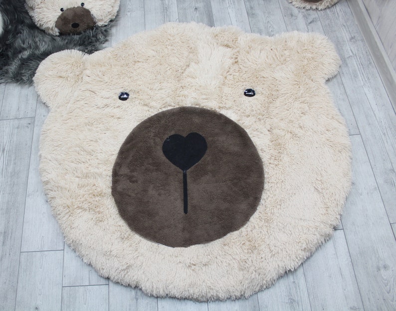 Personalized Bear Nursery Rug Woodland Adventure Nursery Etsy