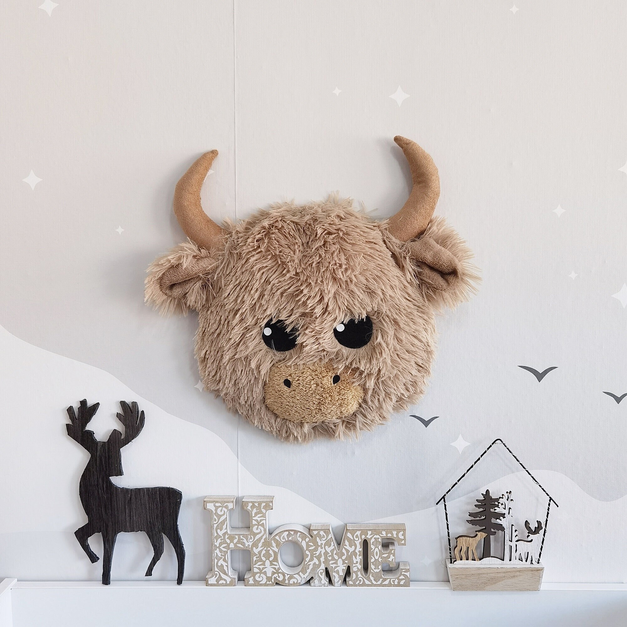 Nursery Mounted Cow Head Etsy
