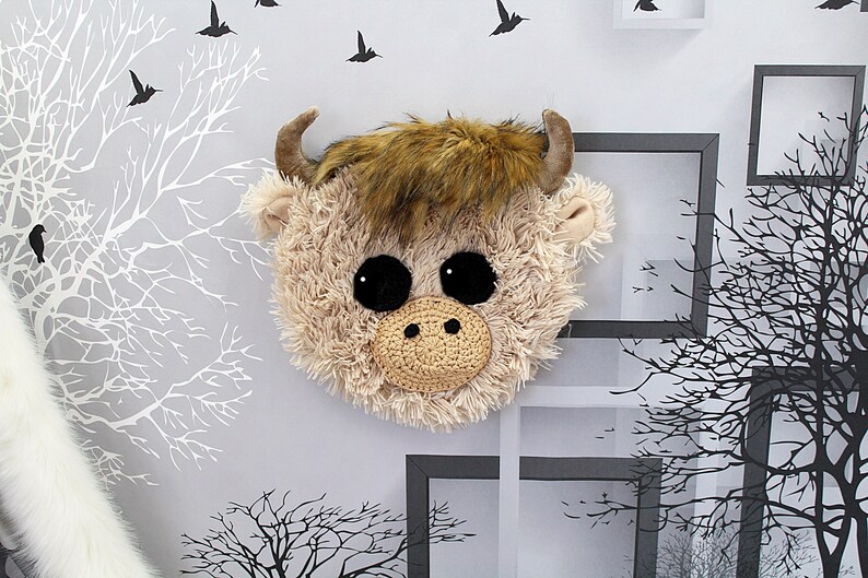 Nursery Cow Rug Highland Cow Design for Woodland Baby Etsy