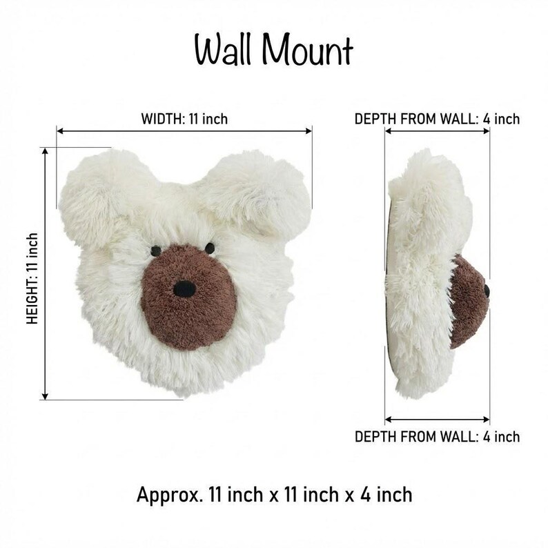 Alfombra de oso polar para la habitación del bebé - Alfombra de juego mullida, decoración personalizada con temática de bosque para bebés imagen 11