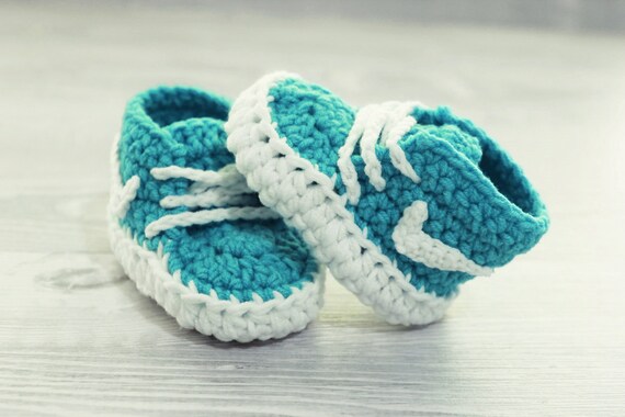 blue baby booties