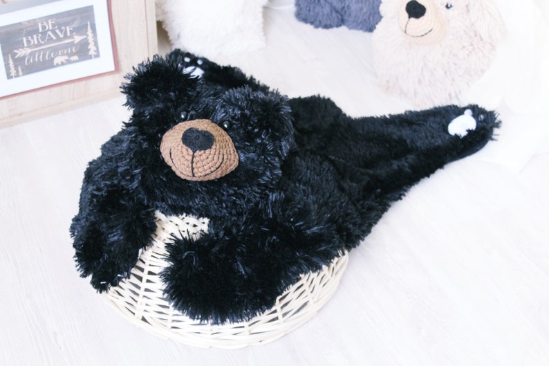 stuffed animal bear rug