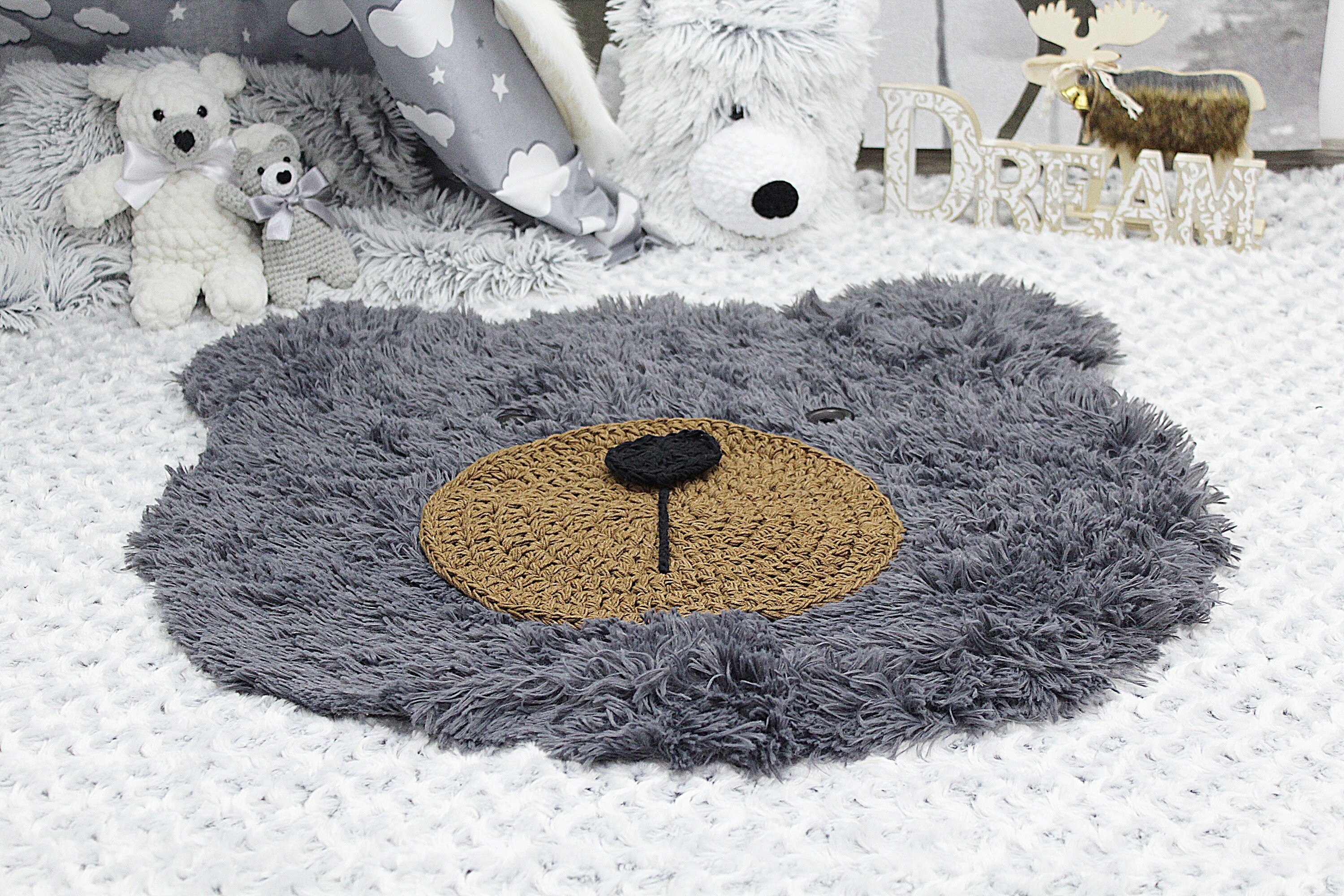 Personalized Bear Nursery Rug Woodland Adventure Nursery Etsy